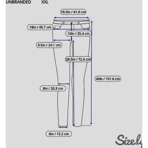 Women’s Straight Leg Jeans XXL Light Blue White Embroidered Lace Leg Distressed - Picture 12 of 12